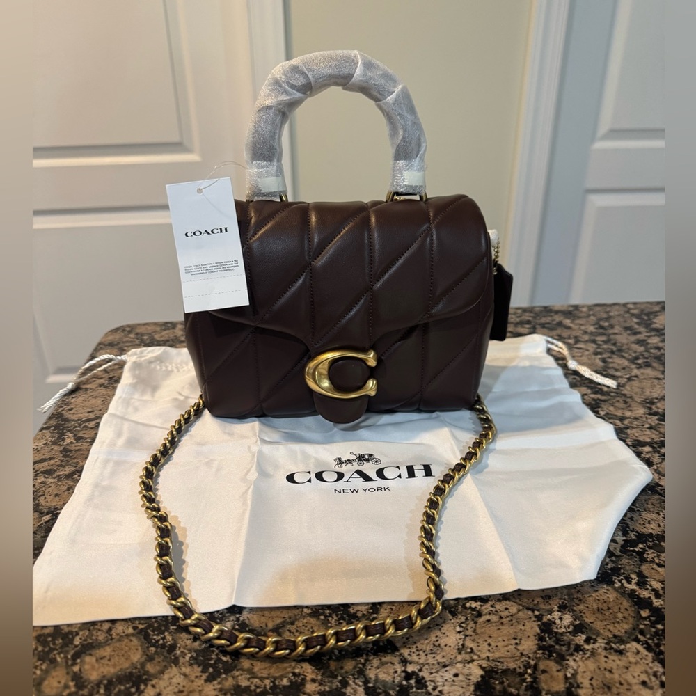 Coach Tabby top handle with quilting, Maple